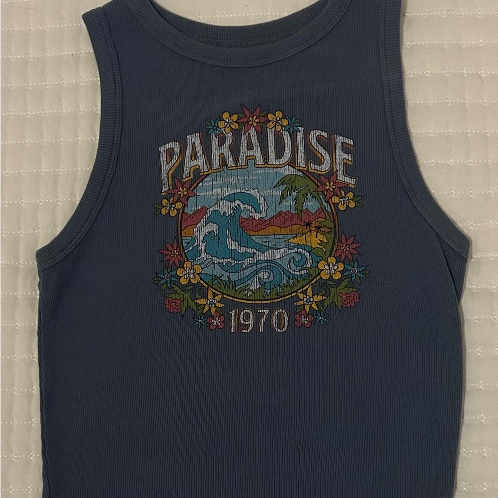 Hollister Blue Paradise 1970 Tank Top